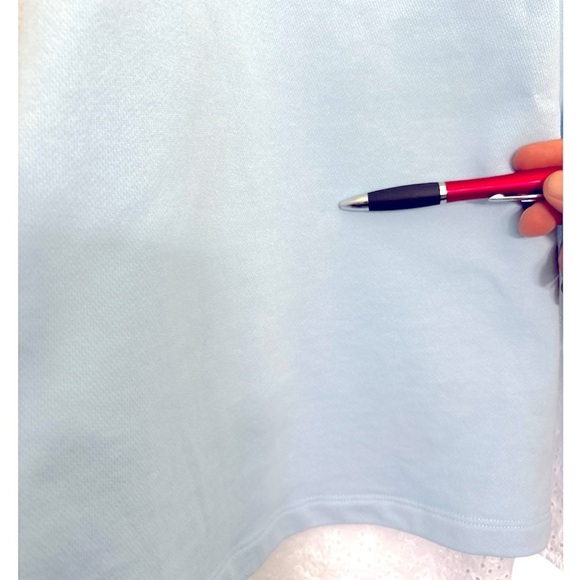 ME + EM Cotton Embroidered Eyelet Back Puff Sleeve Tee/Top - Picture 9 of 9